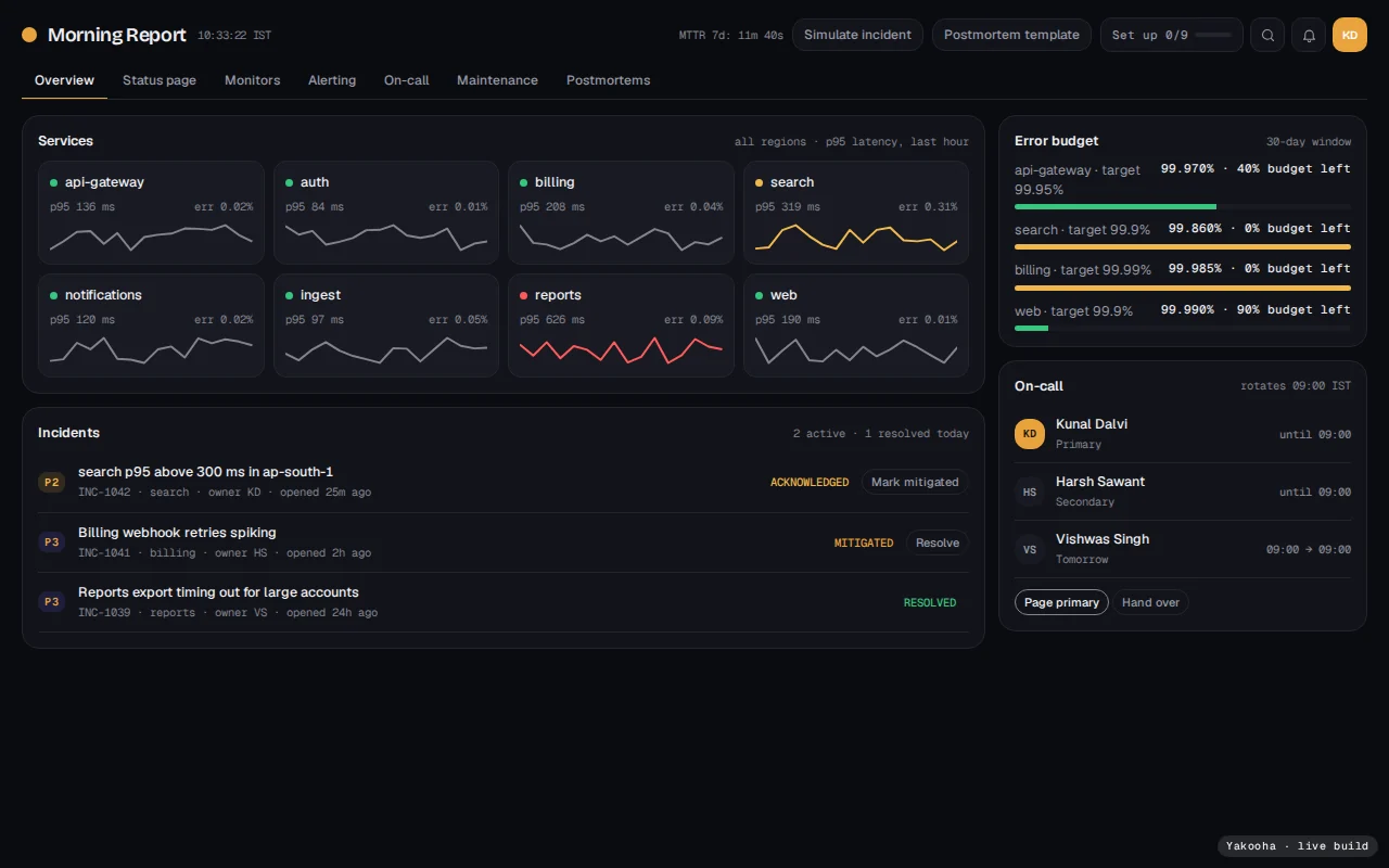 Screenshot of Morning Report on a desktop