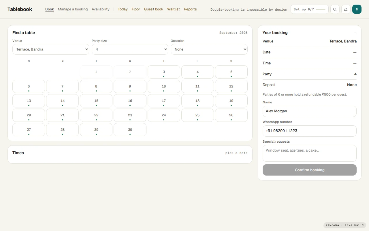Screenshot of Tablebook on a desktop